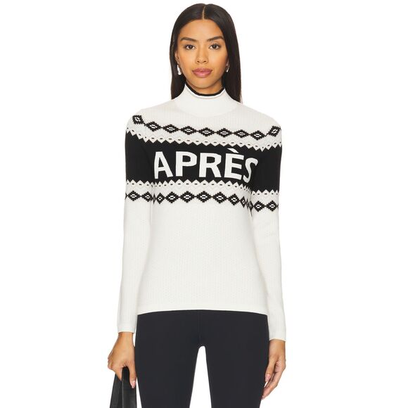 Alp N Rock Women's Ivory Aurora Mock-neck Apres Sweater Size Medium
